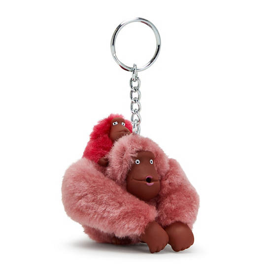 Kipling Mom And Baby Sven Monkey Keychain Accessoires Rood | België 1265UZ